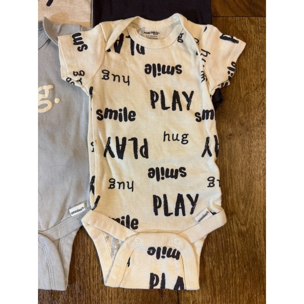 Onesies 0/3 Months Gerber Boy Girl Gender Neutral Bodysuits Tee Shirt Bundle Lot